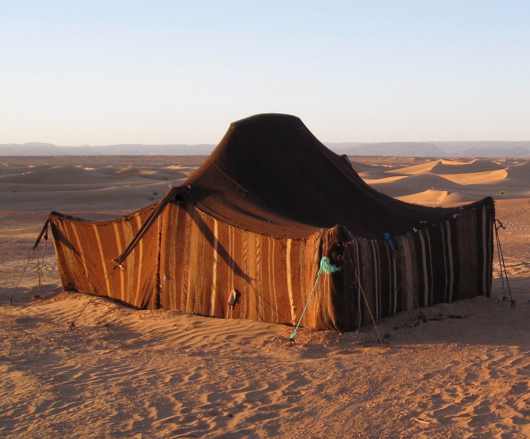 Nomadic tent, Ohel, in the desert