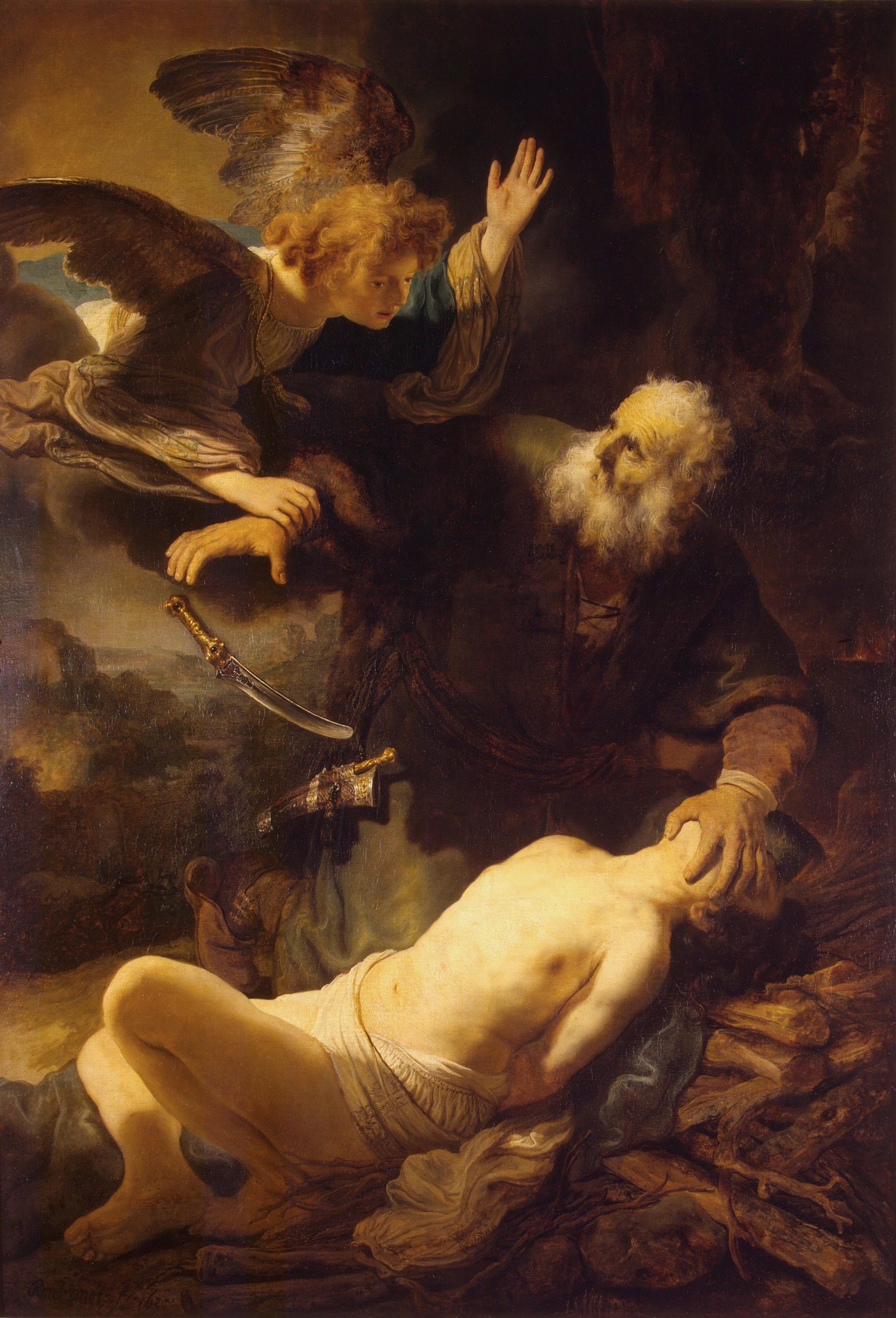 Rembrandt: Avraham sacrifices Yitschak
