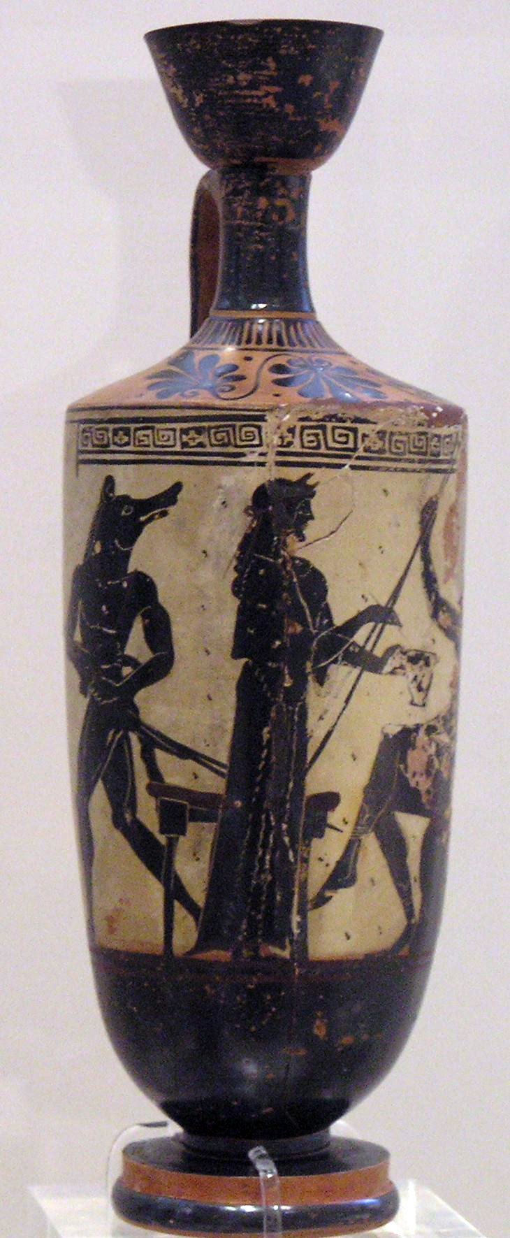 The Greek goddess Circe on a 490–480 BC oil jar, Athens-National Archaeological Museum
