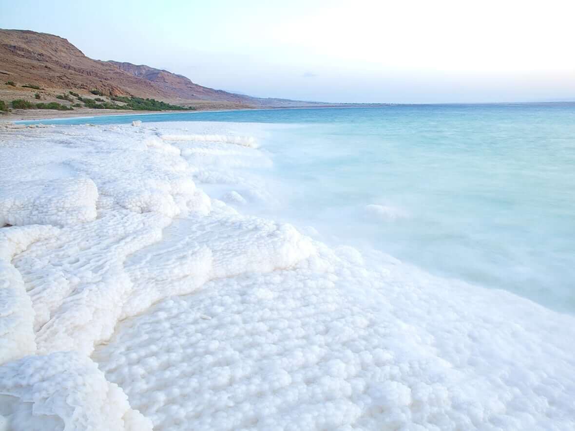 The Salt Sea also called the Dead Sea due to the high salinity of the water.