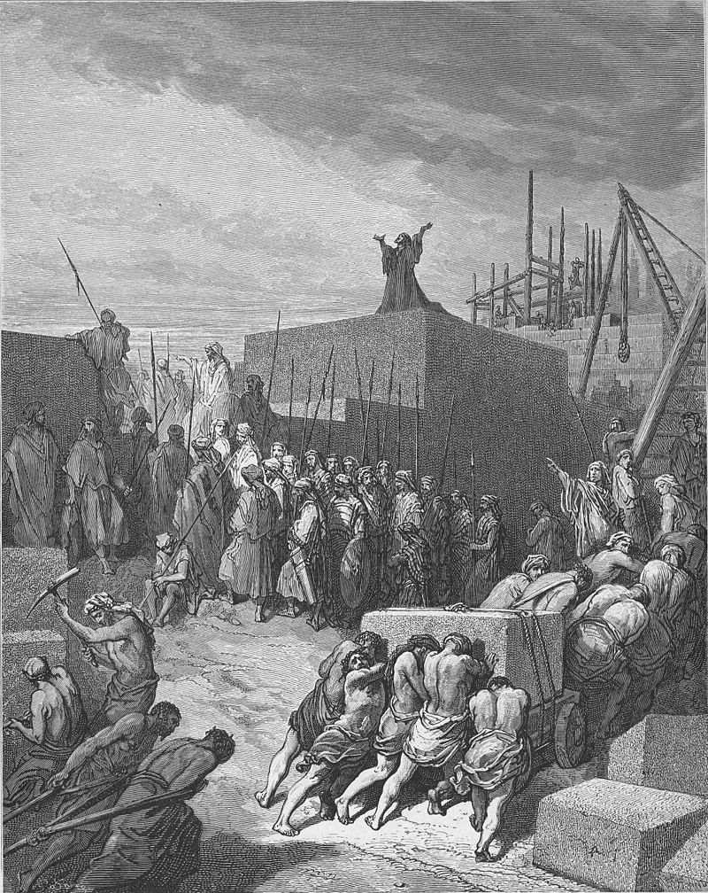 Rebuilding of the Temple (illustration by Gustave Doré from the 1866 La Sainte Bible).